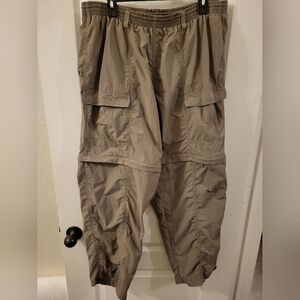 Columbia PFG Men’s Nylon Convertible Pants Zip Off Shorts Cargo Pockets Size L